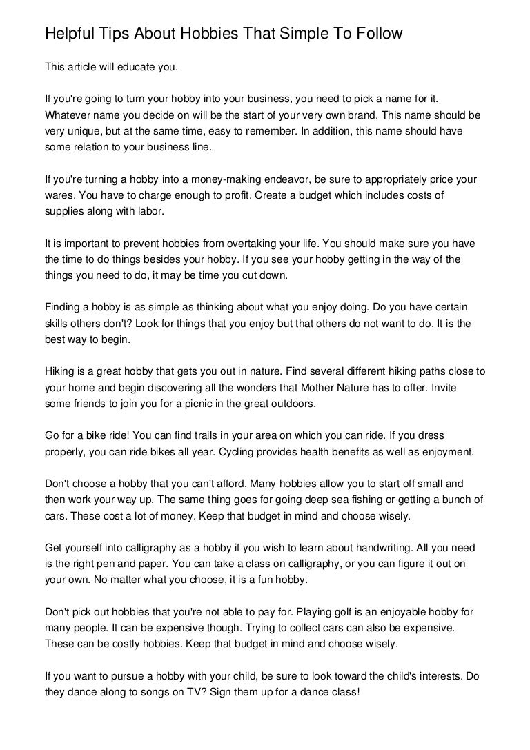 How to choose a hobby - useful tips How to choose a hobby - useful tips